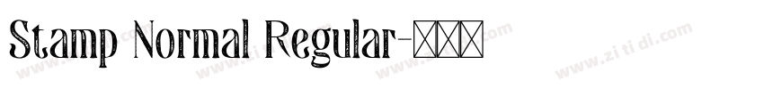 Stamp Normal Regular字体转换